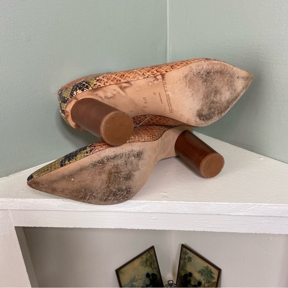 Ulla Johnson Helia Snake Effect Python Snakeskin Ankle Leather Booties Boots - Picture 12 of 15